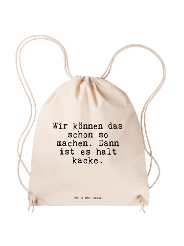 Mr. & Mrs. Panda Jutebeutel Wir können das schon... mit Spruch in Creme