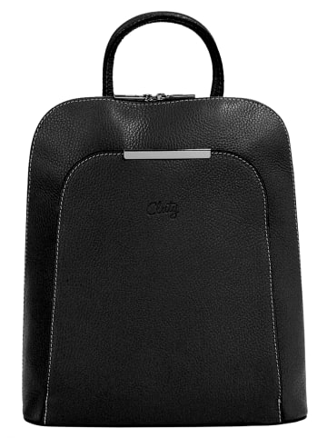 Cluty Rucksack echt Leder in schwarz