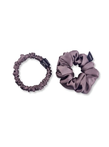 Ailoria DOUX Set Scrunchies S und M aus Seide in lila