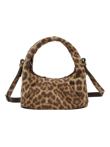 Les Visionnaires Greta Mini Essential Handtasche Leder 23 cm in leo print