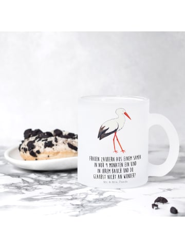 Mr. & Mrs. Panda Kaffeetasse Storch mit Spruch in Transparent