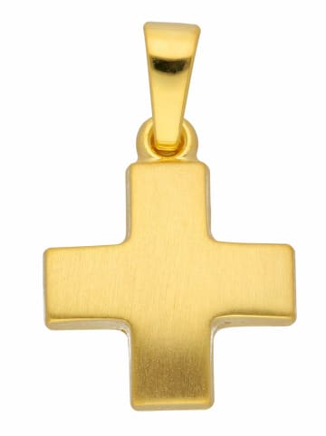 Adeliás 585 Gold Kreuz Anhänger in gold