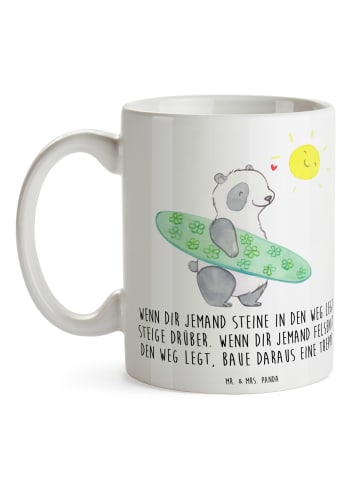 Mr. & Mrs. Panda Kaffeetasse Stolpersteine im Alltag meistern mi... in Weiß