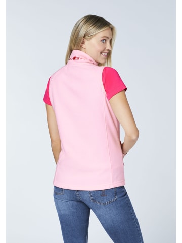 Polo Sylt Fleece-Weste in Pink