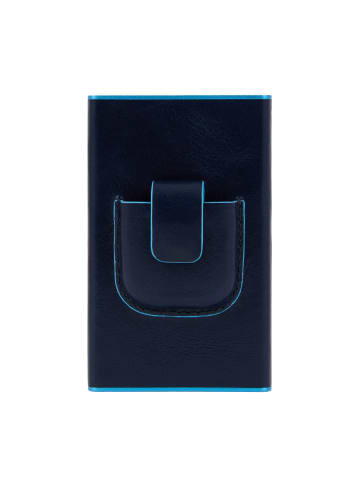 Piquadro Black Square Kreditkartenetui RFID Schutz Leder 6 cm in night blue