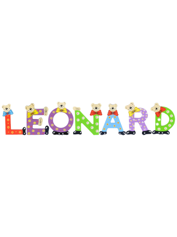 Playshoes Deko-Buchstaben "LEONARD" in bunt