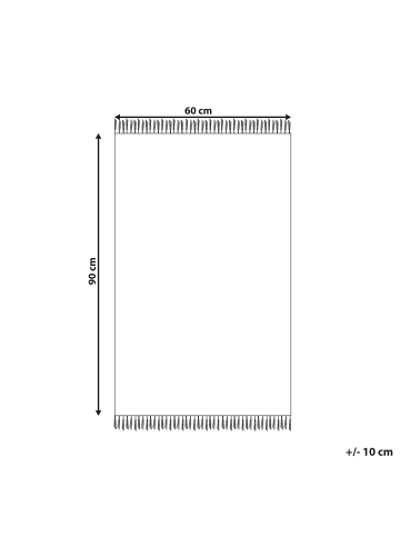 Beliani Kurzflor KHONOMA in Beige - (W) 60 x (L) 90 cm