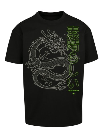 F4NT4STIC Heavy Oversize T-Shirt Drache Japan in schwarz