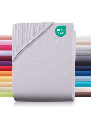 Carpe Sonno Jersey Spannbettlaken in Silber