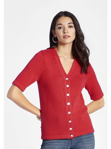 PETER HAHN Strickjacke Cardigan in rot