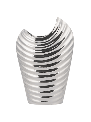 Beliani Dekovase ECETRA in Silber - (W) 20 x (H) 26 x (L) 10 cm