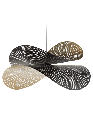 Beliani Pendelleuchten DOYLES in Schwarz/Gold - (W) 60 x (H) 150 x (L) 50 cm
