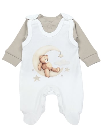 TupTam Baby Unisex Strampler-Set mit Aufdruck Spruch 2-tlg in weiß Modell 1