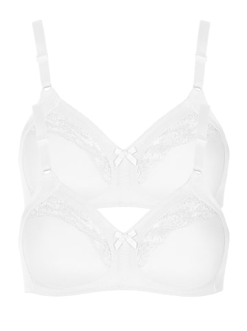 Lisca 2er Pack BH ohne Bügel in white