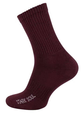 Stark Soul® Sportsocken 6 Paar, mit FROTTEESOHLE in burgund/weiss/marine