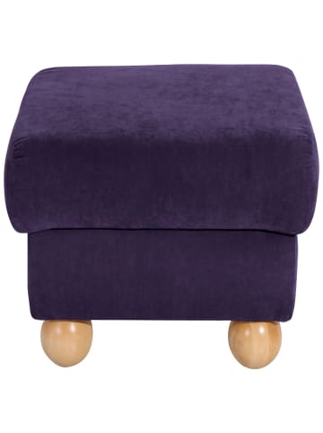58 aufm Kessel HOCKER Kasha Bezug Veloursstoff Buche natur / violett