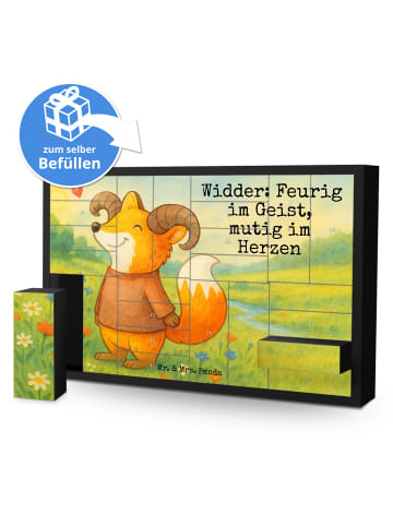 Mr. & Mrs. Panda Weihnachtskalender Widder Astologie Design mit ... in Weiß