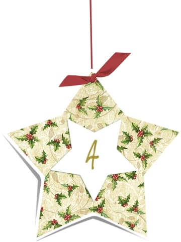 Buntpapierfabrik Ludwig Bähr Adventskalender-Set Geschenkboxen blanko Stella 14,5x14,5x4,5cm