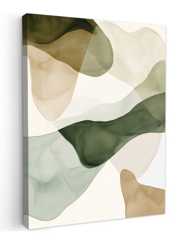 MuchoWow Leinwand Bilder Salbeigrün