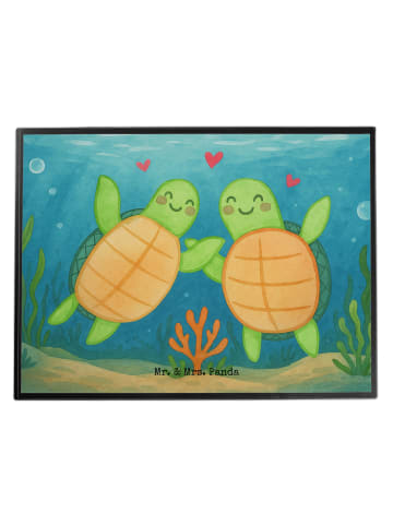 Mr. & Mrs. Panda Tischunterlage Schildkröten Paar Design ohne Sp... in Weiß