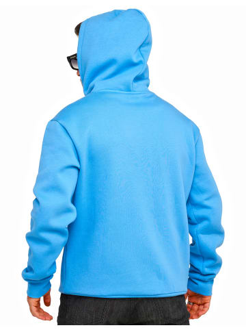 DAILY COTTON Kapuzenpullover - im Oversize Schnitt Unifarben - Kapuzenpullover Loose-Fit Oversize Hoodie Sweatshirt in Blue