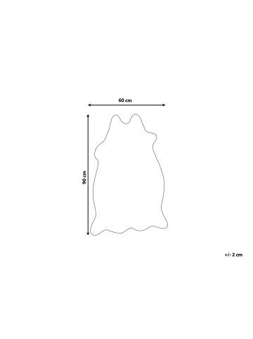Beliani Schaffell NAMBUNG in Weiß/Braun/Beige - (W) 60 x (H) 0.5 x (L) 90 cm
