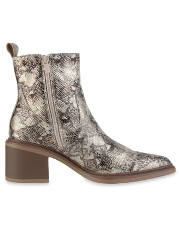 VAN HILL Klassische Stiefeletten Lenora in Gold Snake
