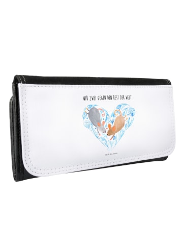 Mr. & Mrs. Panda Portemonnaie für Damen Mäuse Herz mit Spruch in Weiß