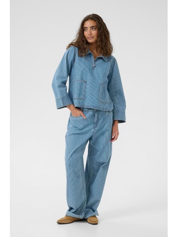 CULTURE Langarm - Hemd CUayna Relaxed fit in Blue/White Stripe