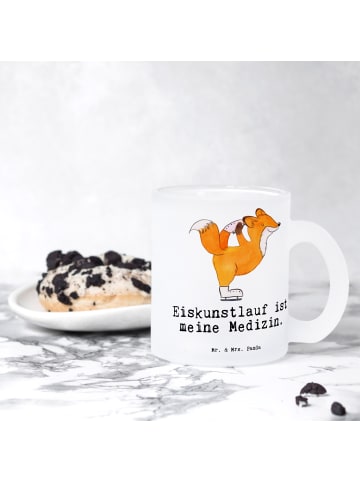 Mr. & Mrs. Panda Teetasse Fuchs Eiskunstläufer mit Spruch in Transparent