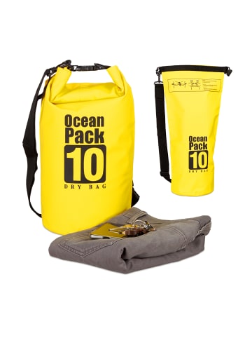 relaxdays Ocean Pack in Gelb - 10 l