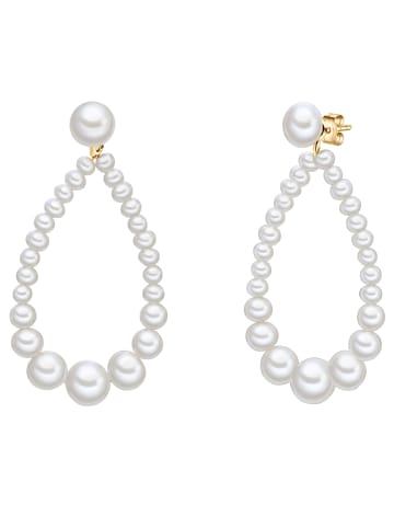 Valero Pearls Perlen-Ohrhänger aus Sterling Silber mit Süßwasser-Zuchtperle in weiß