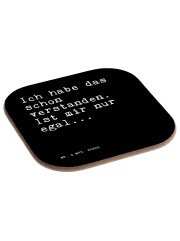 Mr. & Mrs. Panda Untersetzer Ich habe das schon... mit Spruch in Schwarz