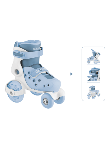GLOBBER LEARNING SKATES verstellbare Rollschuhe in blau, Gr. 26-29