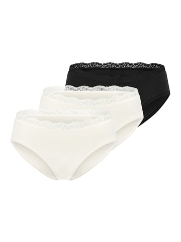 Schiesser Rio Slip Unique Cotton in Off-white / schwarz