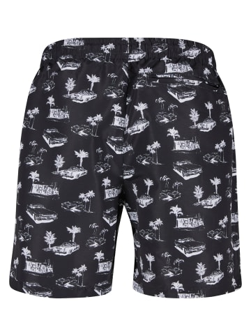 Urban Classics Urban Classics Badeshorts in black/white