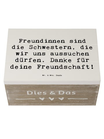 Mr. & Mrs. Panda Aufbewahrungsbox Spruch Freundinnen Schwestern ... in Weiß