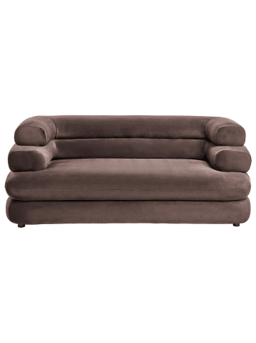 Beliani 2-Sitzer Sofa HELLE in Braun/Schwarz - (W) 167 x (H) 72 x (L) 84 cm