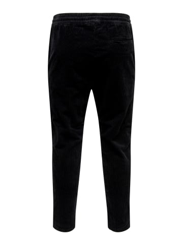 Only&Sons Jogginghose ONSLINUS CROPPED CORD tapered in Schwarz