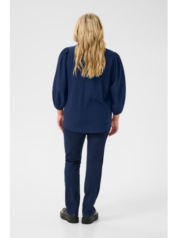 KAFFE curve Langarm-Bluse KCsilla Regular fit in Midnight Marine