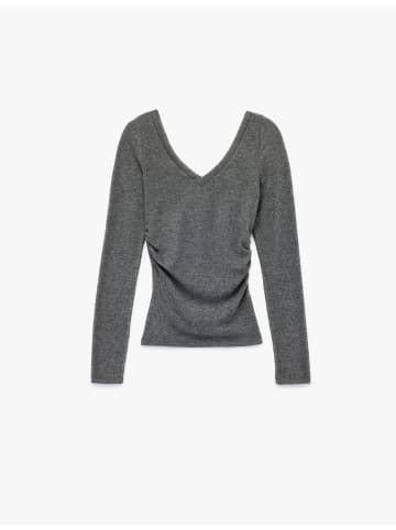 KOTON TSHIRT LS in Anthrazit