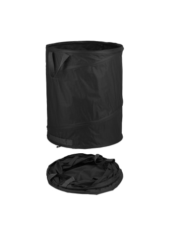 relaxdays 3 x Laubsack in Schwarz - 85 l
