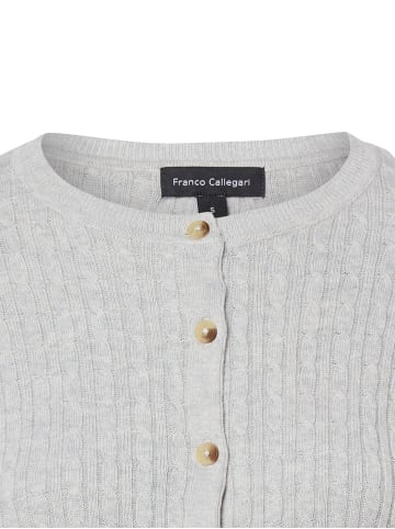 Franco Callegari Strickjacke in hellgrau - 0002