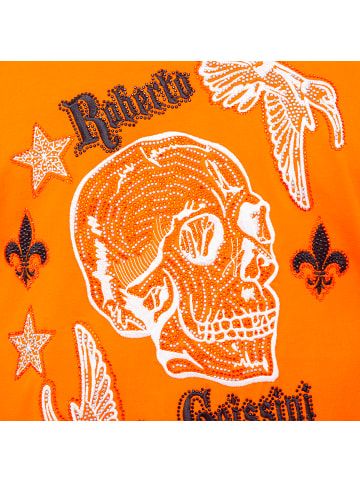 Roberto Geissini Skull Star T-Shirt Orange