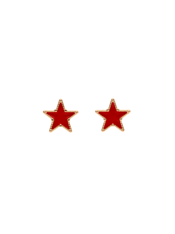 myMo at night Women Stud Earrings in Rose Gold Red
