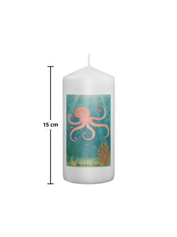 Mr. & Mrs. Panda Geburtskerze Tintenfisch Design ohne Spruch in Weiß