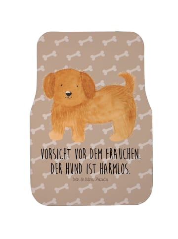 Mr. & Mrs. Panda Fahrer Autofußmatte Hund Flauschig mit Spruch in Hundeglück