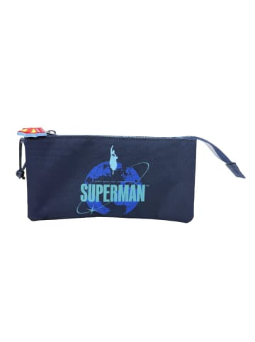 DC Comics Superman drei Fächer Etui Federmäppchen für Schule und Alltag