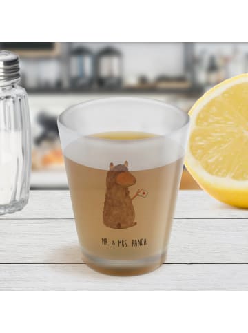 Mr. & Mrs. Panda Schnapsglas Alpaka Fahne ohne Spruch in Transparent