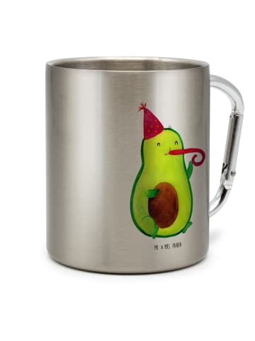 Mr. & Mrs. Panda Campingtasse Avocado Feier ohne Spruch in Silber